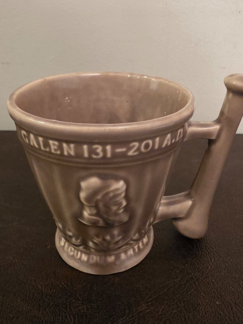 Vintage McCoy Pottery Pharmaceuticals Featuring Galen mug